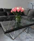 Glazen salontafel gehard glas, Huis en Inrichting, Tafels | Salontafels, Ophalen of Verzenden, Zo goed als nieuw, Glas