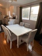 Uitschuifbare tafel Nordviken Ikea wit, Huis en Inrichting, Tafels | Eettafels, Ophalen, Gebruikt, 50 tot 100 cm, 150 tot 200 cm