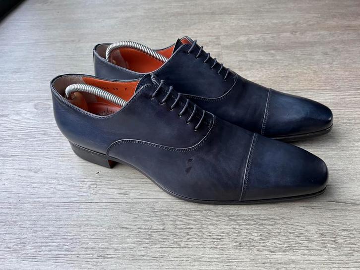Santoni herenschoenen maat 8.5 / 42.5, Vêtements | Hommes, Chaussures, Comme neuf, Chaussures à lacets, Bleu, Enlèvement ou Envoi