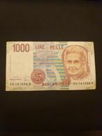 1000 lire Italië 1990 jaar, Postzegels en Munten, Ophalen of Verzenden, Italië, Los biljet