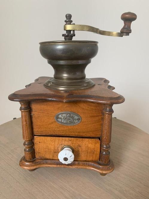 Antieke Koffiemolen S.A.S. ca. 1900 – Hout & Messing, Antiek en Kunst, Antiek | Keukengerei, Ophalen of Verzenden