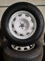 5 Velgen Land Rover Wit + Banden Michelin Latitude, Ophalen, 18 inch, Velg(en), Terreinwagen