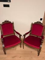 Paar antieke stoelen geherstoffeerd, Antiek en Kunst, Ophalen
