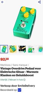 Pédale Vintage Overdrive Joyo pour guitare électrique, Musique & Instruments, Enlèvement ou Envoi, Neuf, Distortion, Overdrive ou Fuzz