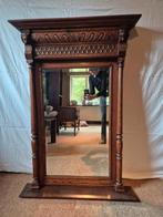 Antieke eiken spiegel met handgesneden details, Enlèvement