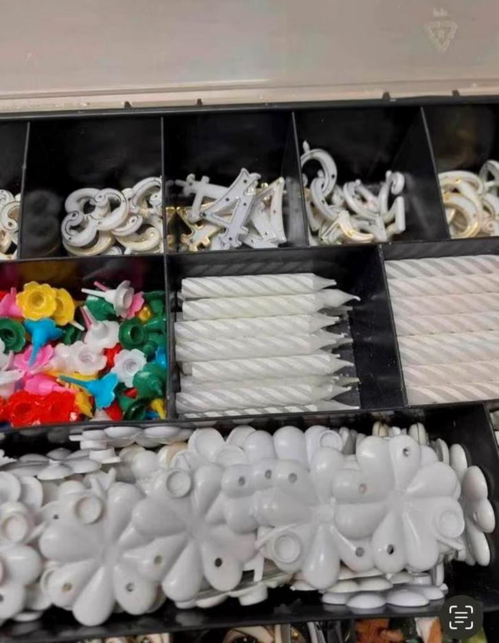 Kaarsenset met verjaardagstaart, Hobby en Vrije tijd, Taarten en Cupcakes maken, Nieuw, Versiering, Taarten, Ophalen of Verzenden