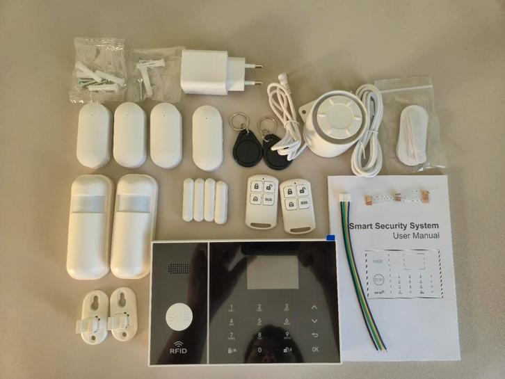 Système d'alarme complet sans fil 4g avec capteur, Bricolage & Construction, Systèmes d'alarme, Comme neuf, Sirène, Mouvement