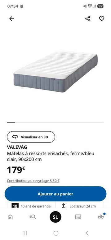 Matelas ikea ressort ensachés 90200 beschikbaar voor biedingen