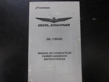 instruktieboek honda gl1800 beschikbaar voor biedingen