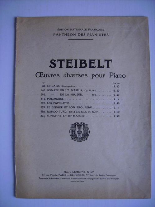 STEIBELT , Œuvres diverses pour piano , 392 RONDO TURC Extra, Musique & Instruments, Partitions, Utilisé, Artiste ou Compositeur