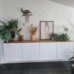 Ikea besta wandkast/dressoir met eikenhouten blad, Huis en Inrichting, Ophalen, Met deur(en), Zo goed als nieuw, 200 cm of meer