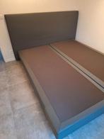 boxspring, Gris, Comme neuf, Enlèvement, 180 cm