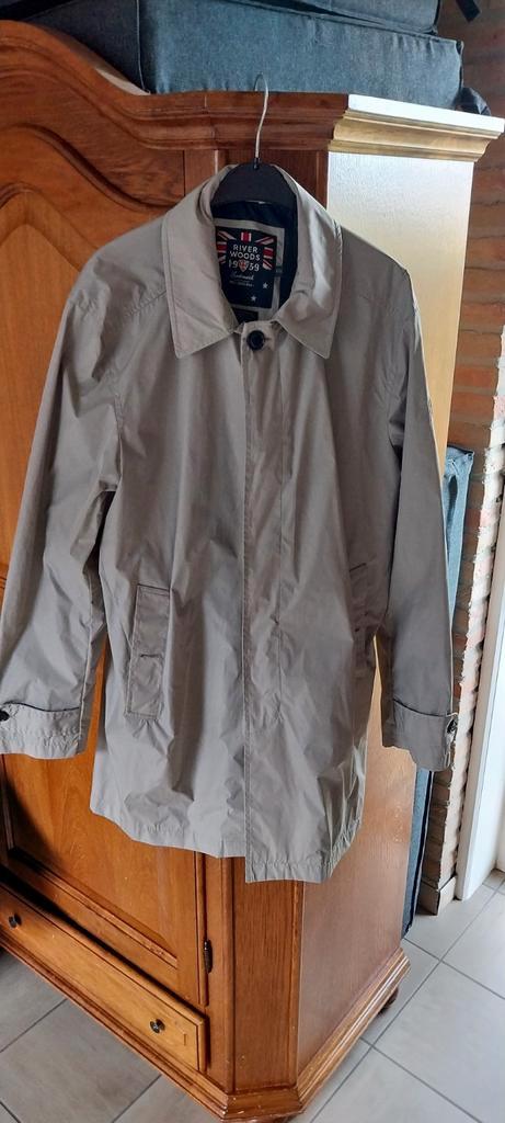 Licht grijze regenmantel River Woods XXL nooit gedragen, Kleding | Heren, Jassen | Zomer, Nieuw, Overige maten, Ophalen