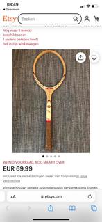 Ancienne raquette de tennis en bois Donnay, Neuf