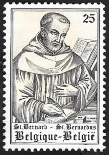 1 Postzegel België 1990 Sint Bernardus beschikbaar voor biedingen