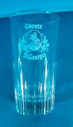 Prachtig bierglas Gueuze St Georges., Enlèvement ou Envoi, Utilisé, Verre ou Verres