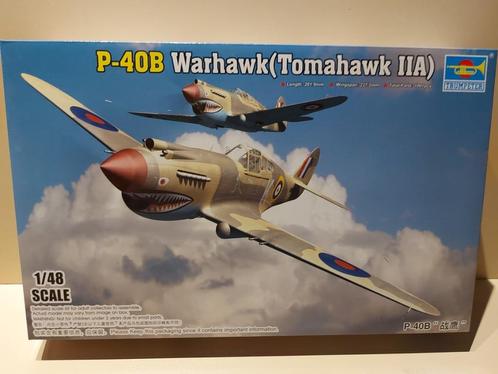 Trompettist (02807): Curtiss P-40B Tomahawk 1:48, Hobby en Vrije tijd, Modelbouw | Vliegtuigen en Helikopters, Nieuw, Vliegtuig