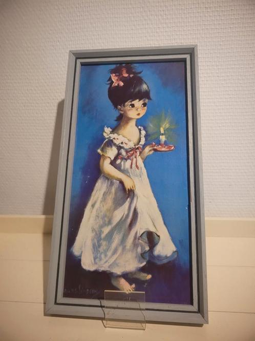 Audrey Dallas Simpson - Meisje met grote ogen en kaars - Dec, Antiek en Kunst, Curiosa en Brocante, Ophalen of Verzenden