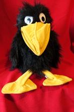 Grote pluche handpop zwarte raaf, Enfants & Bébés, Jouets | Peluches, Enlèvement ou Envoi, Utilisé, Autres types