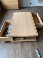 Complete set meubels (Tafel, salontafel en 2 kasten), Huis en Inrichting, Ophalen, Gebruikt, Bruin, 4 tot 6 stoelen