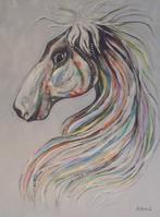 olieschilderij abstract paard (60x80 cm), Ophalen of Verzenden