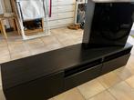 Tv meubel met barkast in zwartbruin Ikea Bestä, Huis en Inrichting, Ophalen, Zo goed als nieuw, Glas