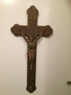 kruisbeeld messing kruis gothic schedel  crucifix koperen, Verzenden, Gebruikt, Beeld(je), Christendom | Katholiek