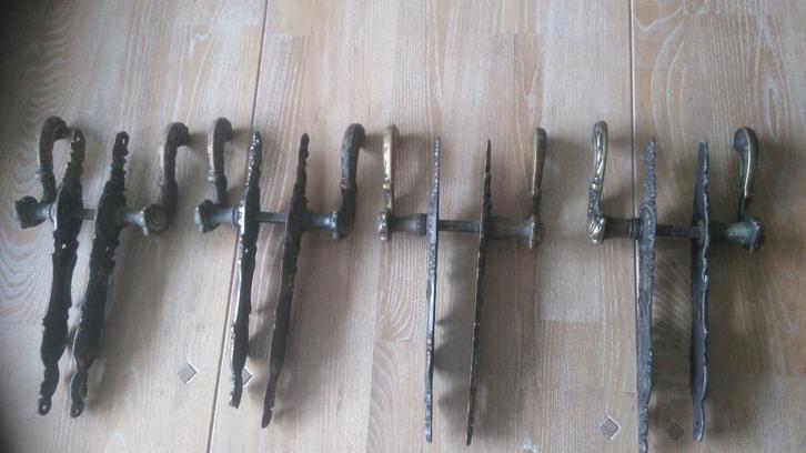 deurklinken antiek, Doe-het-zelf en Bouw, Hang- en Sluitwerk, Gebruikt, Klink of Kruk, Overige materialen, Ophalen of Verzenden