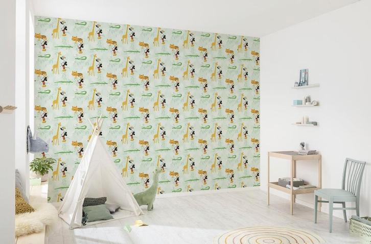 Mickey Mouse Vlies Behangrol - 1005x53 cm - Zoo Jungle Kamer, Kinderen en Baby's, Kinderkamer | Inrichting en Decoratie, Nieuw