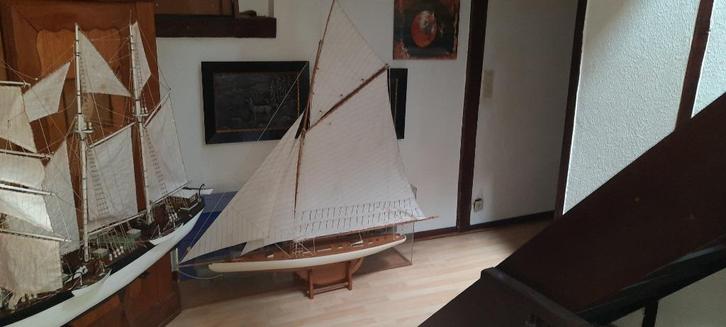 ZEER MOOI ZEILBOOTMODEL, AMERICA'S CUP COLUMBIA 1901, Hobby en Vrije tijd, Modelbouw | Boten en Schepen, Zo goed als nieuw, Ophalen