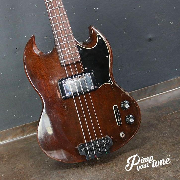 Gibson EB 4L 1973 Walnut, Muziek en Instrumenten, Snaarinstrumenten | Gitaren | Elektrisch, Gebruikt, Solid body, Gibson, Ophalen of Verzenden