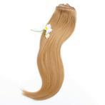 Clip in extensions Goudblond 50cm, Nieuw, Ophalen of Verzenden, Pruik of Haarverlenging