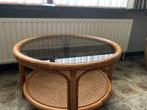 Salontafel rotan, Huis en Inrichting, Ophalen, 50 tot 75 cm, Rond, 50 tot 100 cm