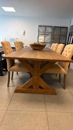 Zeer stevige eikenhouten kloostertafel 3,20 meter, Huis en Inrichting, Tafels | Eettafels, Ophalen, Zo goed als nieuw