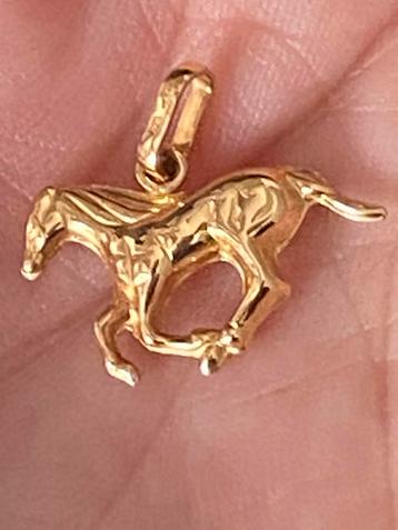 Pendentif cheval en or 18kt, Enlèvement, Comme neuf, Or, Or