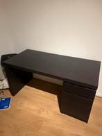 IKEA Bureau ‘MALM’ zwart, Huis en Inrichting, Ophalen, Zo goed als nieuw, Bureau
