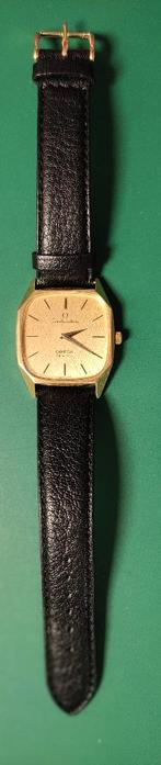Montre Oméga +/- 22 grammes OR MASSIF 18 carats (750/1000), Montre-bracelet, Cuir, Comme neuf, Or