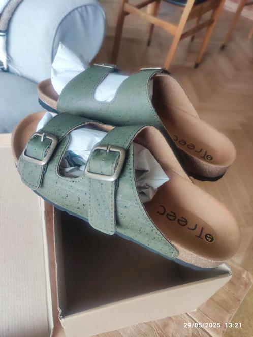 Milieuvriendelijke kurksandalen van het merk Treec Portugal, Kleding | Dames, Schoenen, Nieuw, Groen, Ophalen of Verzenden