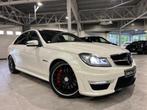 Mercedes C63 - 6.2 V8 - Designo|Pano|Perfomance, Auto's, Achterwielaandrijving, 8 cilinders, Wit, Leder