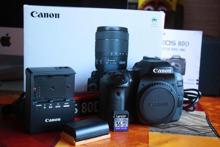 Canon EOS 80D digitale camera, Audio, Tv en Foto, Fotocamera's Digitaal, Zo goed als nieuw, Spiegelreflex, Canon, Geen optische zoom