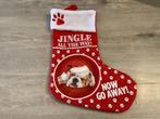 Kerst Kerstsok Engelse Bulldog (37 cm), Ophalen of Verzenden, Nieuw