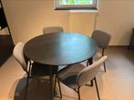 Gereserveerd - Zwarte ronde tafel 4p - model Lisabo Ikea, Huis en Inrichting, Tafels | Eettafels, Ophalen, 100 tot 150 cm, Rond
