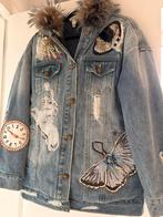 Designer jeans jas gewateerd, Kleding | Dames, Ophalen of Verzenden, Zo goed als nieuw, Maat 42/44 (L), Blauw