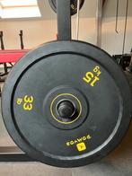 Disque pare-chocs DOMYOS 15 kg 50 mm de diamètre intérieur, Sports & Fitness, Équipement de fitness, Comme neuf, Plaques d'haltères