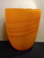 VASE DESIGN SEMI CRISTAL EPAIS  ORANGE, Maison & Meubles, Accessoires pour la Maison | Vases, Comme neuf, Moins de 50 cm, Enlèvement ou Envoi