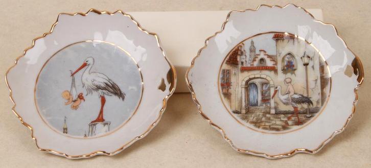 3 soucoupes imprimée pour dragees en porcelaine, Enfants & Bébés, Cadeaux d'accouchement & Assiettes de naissance, Comme neuf