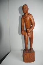 houten beeld "simply men", Antiquités & Art, Art | Sculptures & Bois, Enlèvement