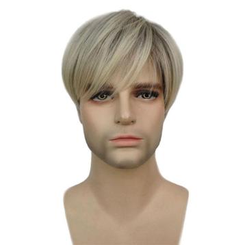 Mannenpruik blondmix met steil haar in lange lagen beschikbaar voor biedingen