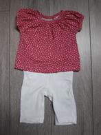 M56 - broek + t-shirt (korte mouw) - meisje - Noppies, Kinderen en Baby's, Babykleding | Maat 56, Meisje, Ophalen of Verzenden