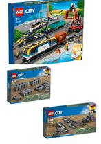 Goederen vrachtrein met extra wissels en sporen.., Enlèvement ou Envoi, Neuf, Ensemble complet, Lego